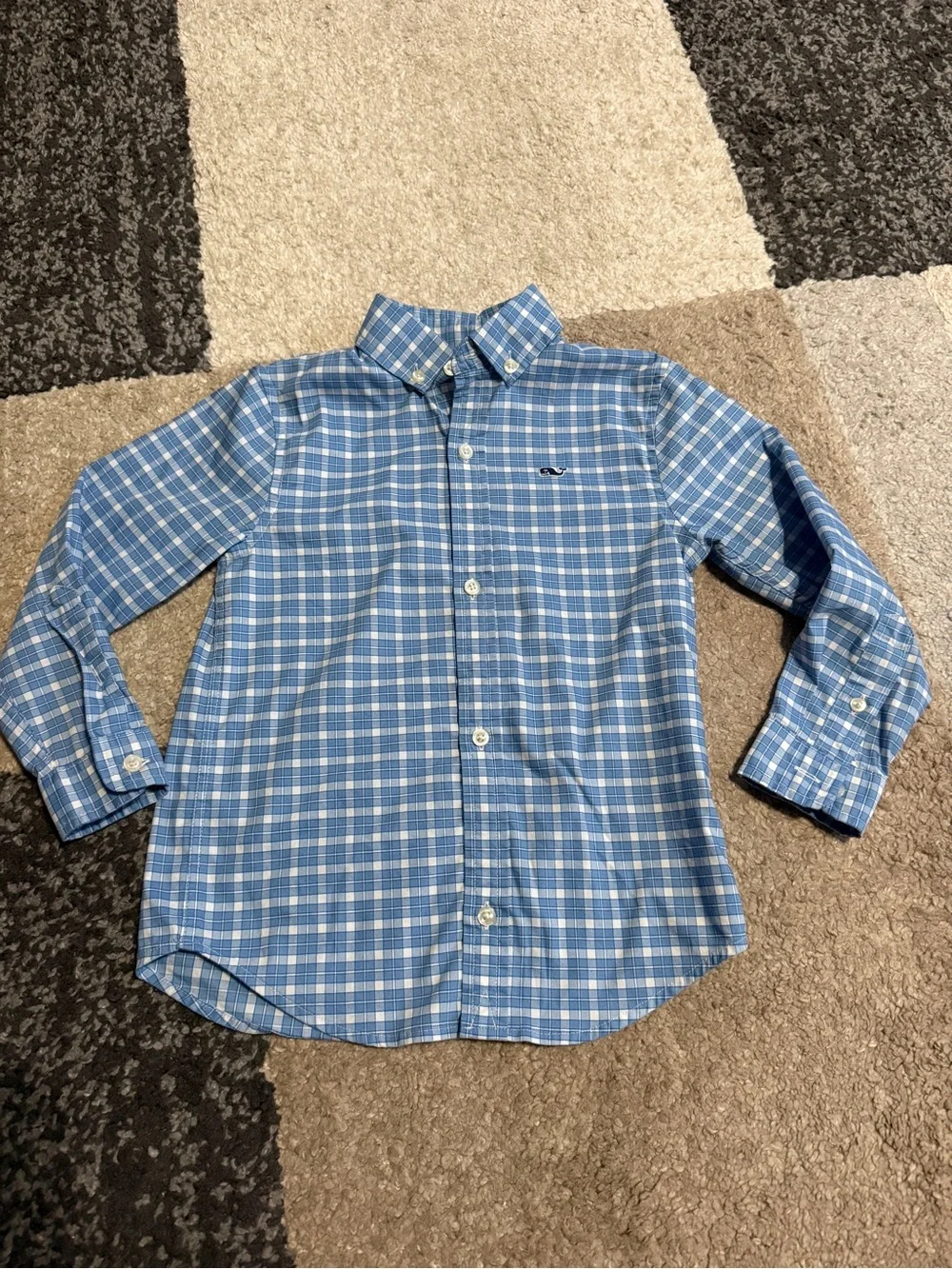 Vineyard Vines Boys Plaid On-The-Go Performance Long Sleeve Shirt - 4T